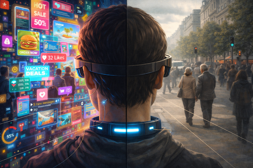 Réalité augmentée et surcharge numérique : l'espace public envahi par les notifications