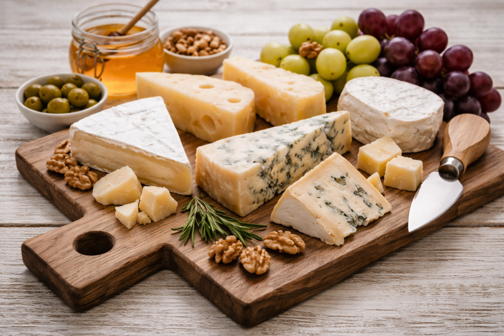 Image d'un plateau de fromages